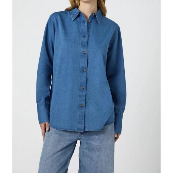 NEW FRENCH CONNECTION zaves chambray shirt in chambray - Picture 1 of 2